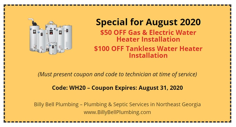 Water Heater Installation Coupon - Gainesville, GA Water Heater Installation Coupon - Gainesville, GA
