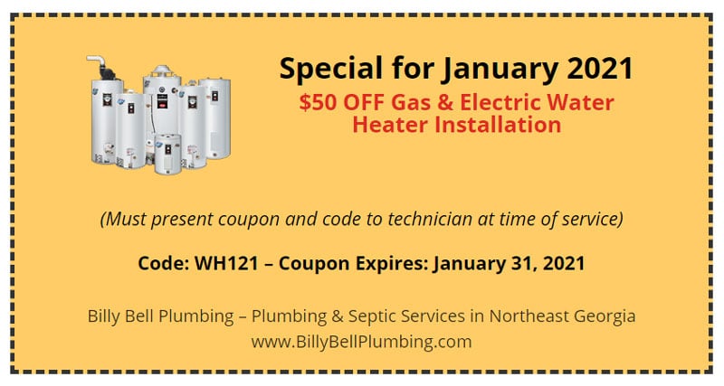 Water Heater Special/Coupon - Gainesville, GA Plumbers Water Heater Special/Coupon - Gainesville, GA Plumbers