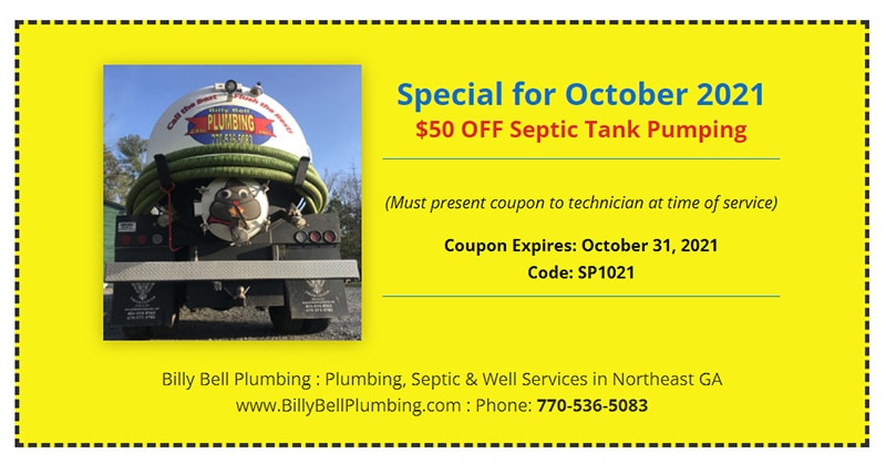 Septic Tank Pumping Coupon - Gainesville GA Septic Tank Pumping Coupon - Gainesville GA