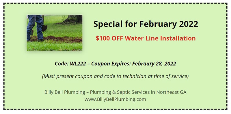 Water Line Installation Coupon