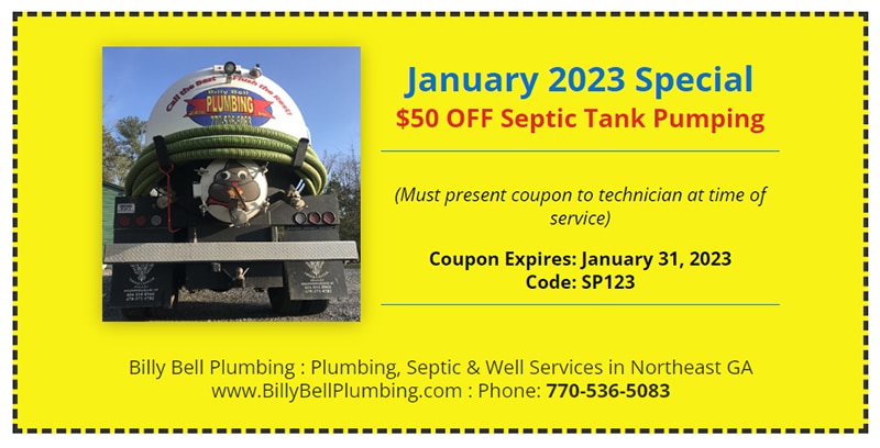Septic Tank Pumping Coupon/Special