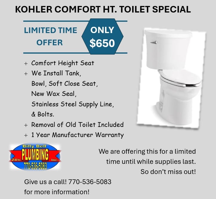 Toilet Special - Billy Bell Plumbing Gainesville GA